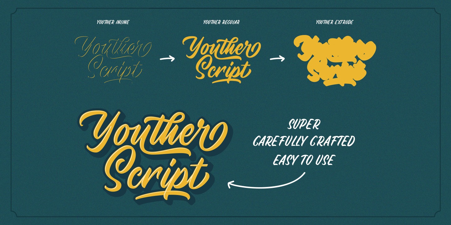 Пример шрифта Youther Script